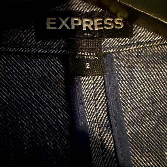 Express chambray pant suit jacket size 2 pants are size 0 excellent condition ! - Picture 3 of 8
